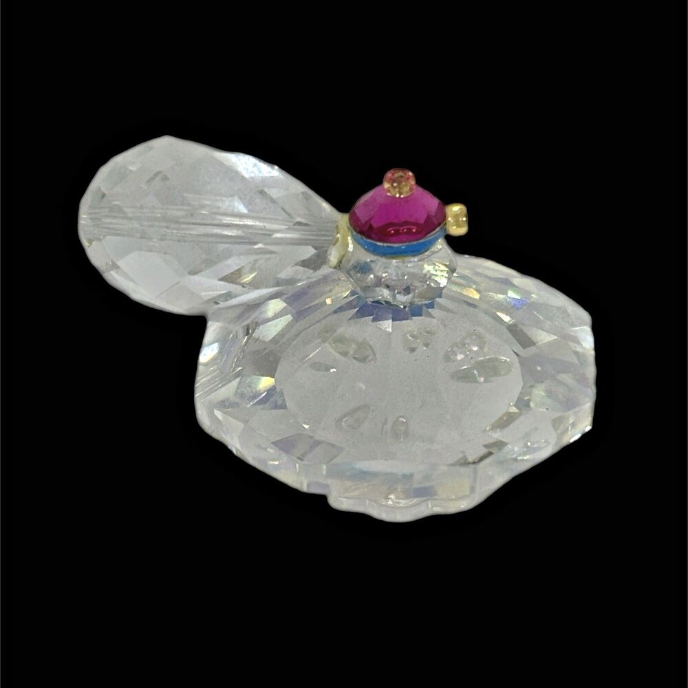 Vintage 90s Crystal Perfume Atomizer Miniature Figurine Colorful Fantasy Collect